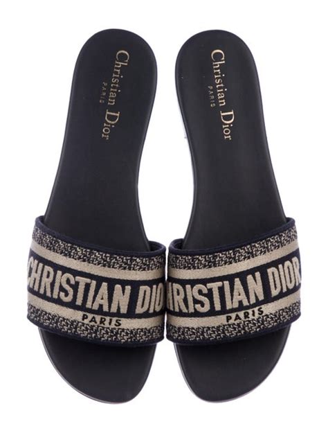 christian dior flat slides|christian dior sandals outfit.